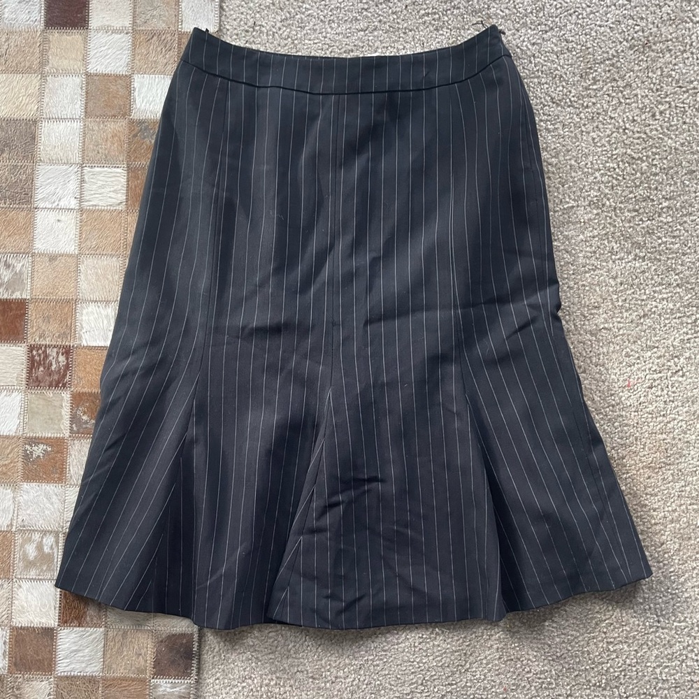 MaxMara Black Pinstripe Skirt